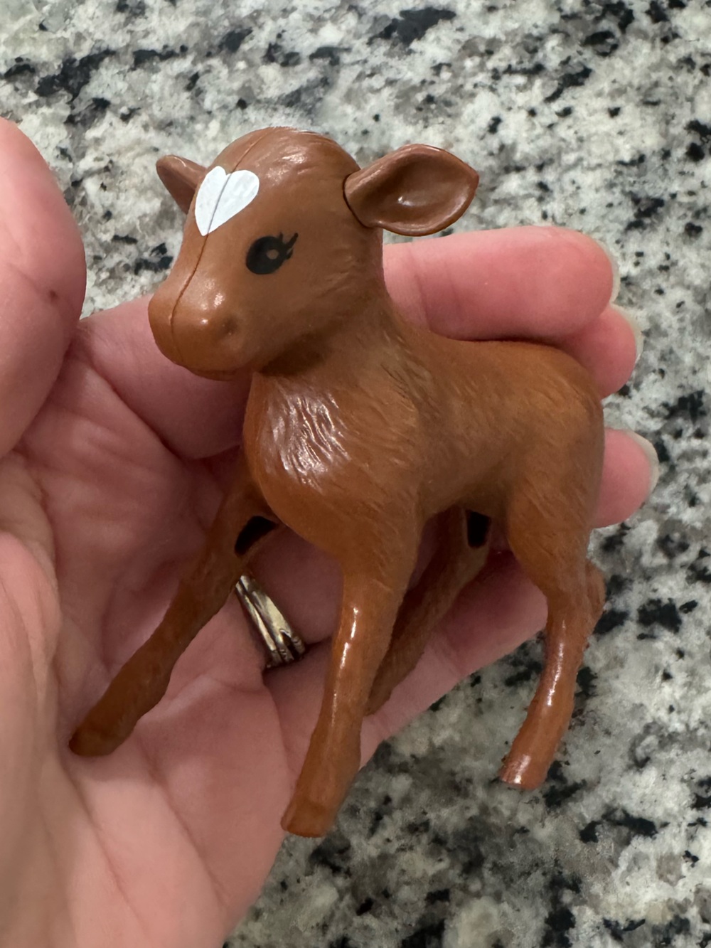 2019 Mattel Barbie Sweet Orchard Farm Brown Baby Cow Calf.